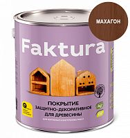 Покрытие FAKTURA защитно-декоративное для древесины махагон, банка 0,7 л